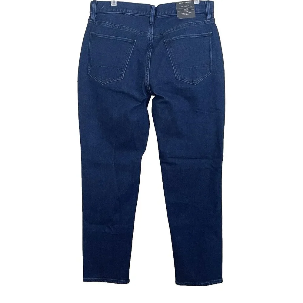 Banana Republic Travel Jeans Men's 33 X 30 Athletic Fit Medium Wash NEW